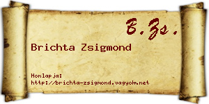 Brichta Zsigmond névjegykártya